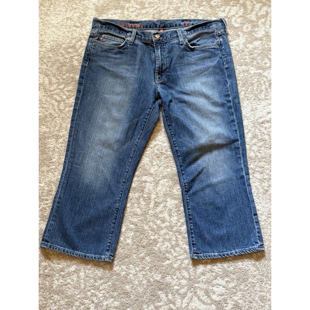 J Crew Hip Slung Wide Leg Capri Jeans Size 33 Women's Medium Wash